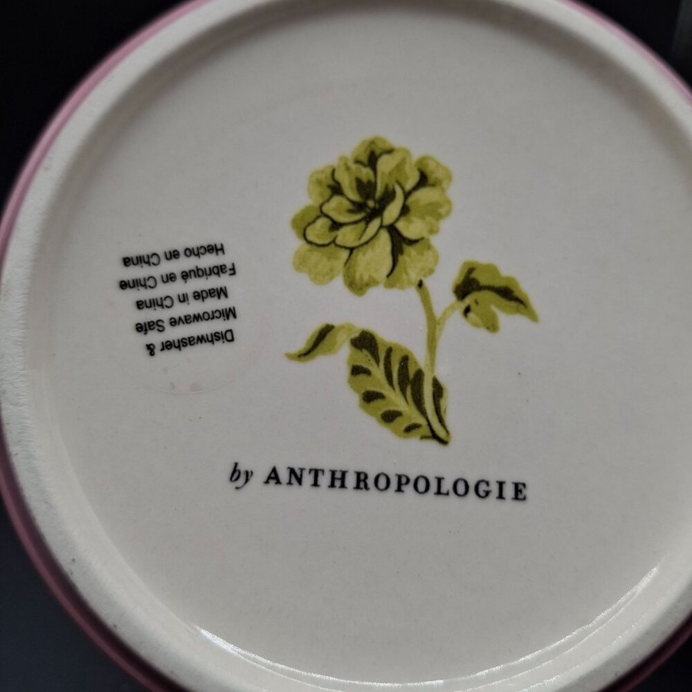Portobello Stoneware Mug Anthropologie Pointer Dog & Yellow Floral Motif - Picture 5 of 5